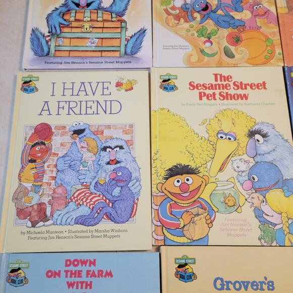 Lot of 15 Sesame Street Book Club Hardcover Books Jim Henson Muppets Vintage - Picture 11 of 16